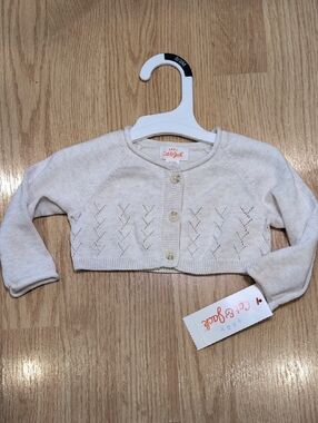 Cat & Jack Cream Knit Baby Cardigan